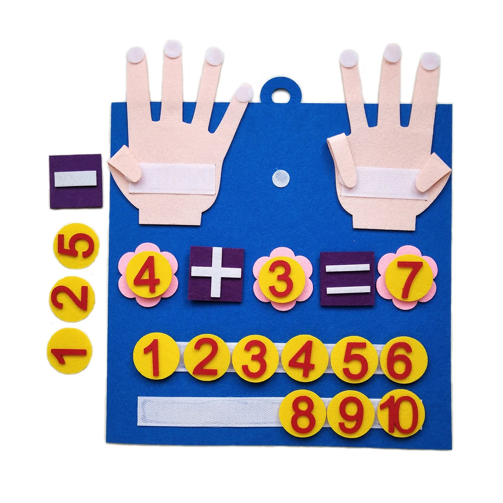 Plateau Montessori Feutre – Apprendre les Chiffres au Toucher