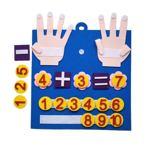 Plateau Montessori Feutre – Apprendre les Chiffres au Toucher