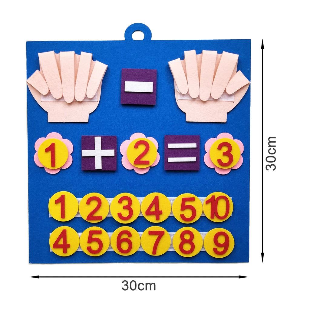Plateau Montessori Feutre – Apprendre les Chiffres au Toucher